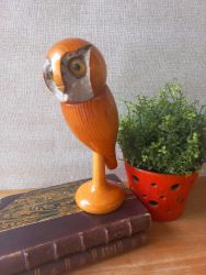   Fa bagoly figura - forg fejjel